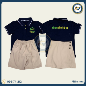 đồng phục mầm non màu xanh đen